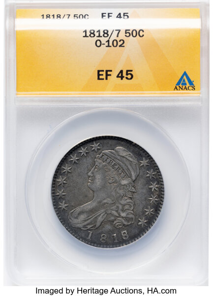 1818/7 50c Small 8, O-102 MS thumbnail 2