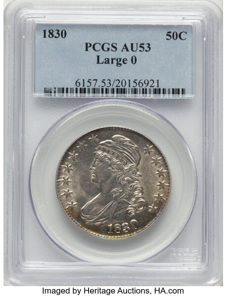 1830 50c Large 0, O-122 MS thumbnail 2