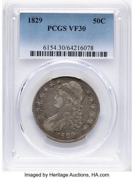 1829 50c Small Letters, O-107 MS thumbnail 2