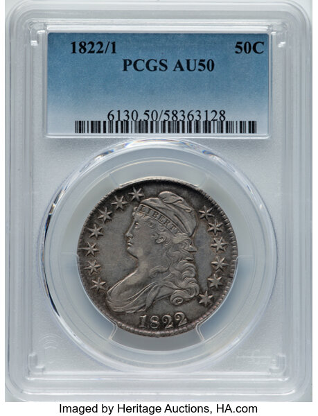 1822/1 50c Overdate, O-101 MS thumbnail 2