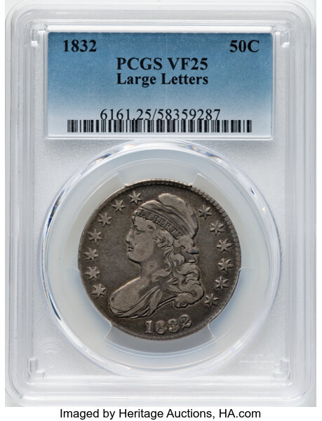 1832 50c Large Letters, O-101 MS thumbnail 2