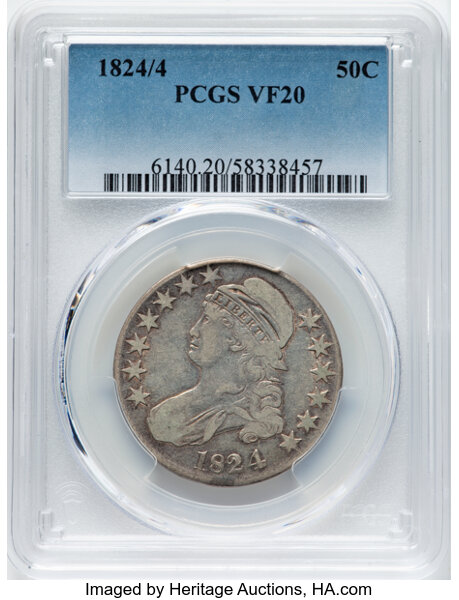 1824/4 50c Overdate, O-110 MS thumbnail 2