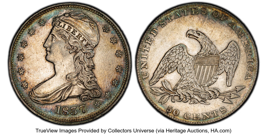Image for 1837 50c Reeded Edge, GR-13 MS