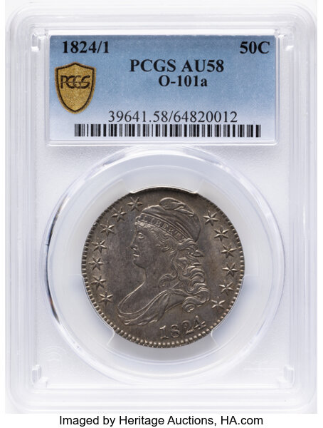 1824/1 50c Overdate, O-101a MS thumbnail 7