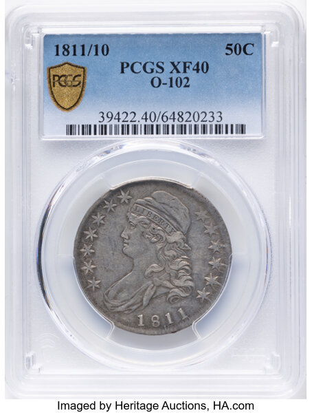 1811/10 50c Punctuated Date, O-102 MS thumbnail 6