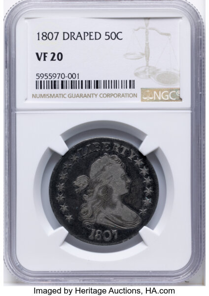 1807 50c Draped Bust, O-102 MS thumbnail 5