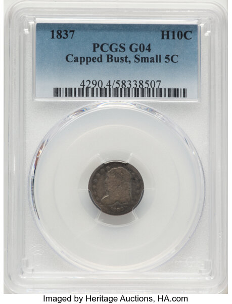 1837 H10c Small 5c, LM-4 MS thumbnail 3