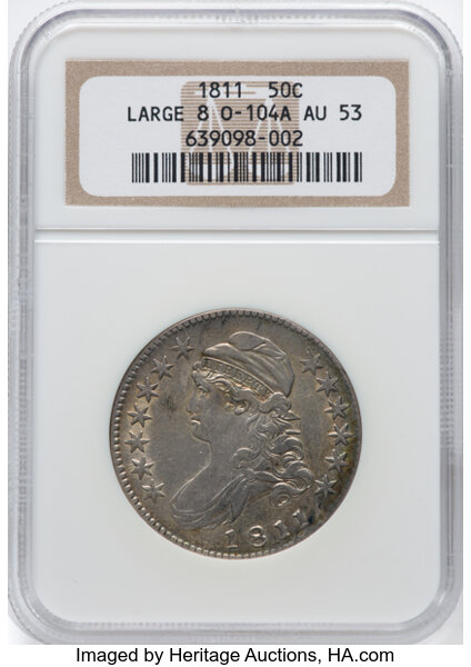 1811 50c Large 8, O-104a MS thumbnail 2