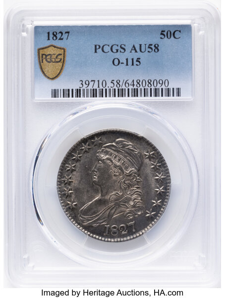 1827 50c Square Base 2, O-115 MS thumbnail 6