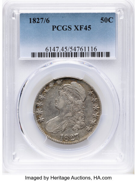1827/6 50c Overdate, O-102 MS thumbnail 3