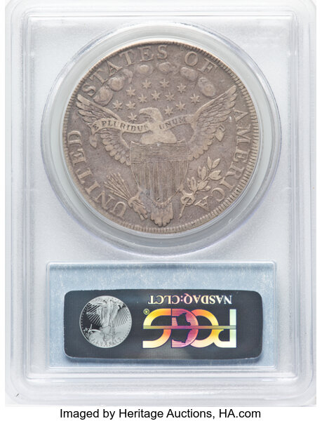 1798 $1  Large Eagle, Pointed 9, Wide Date, B-23, BB-105 MS thumbnail 8