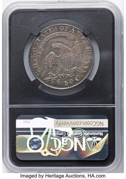 1828 50c Square Base 2, Small 8s, Large Letters, O-117 MS thumbnail 6