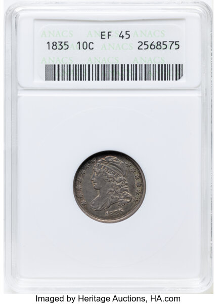1835 10c JR-1 MS thumbnail 2