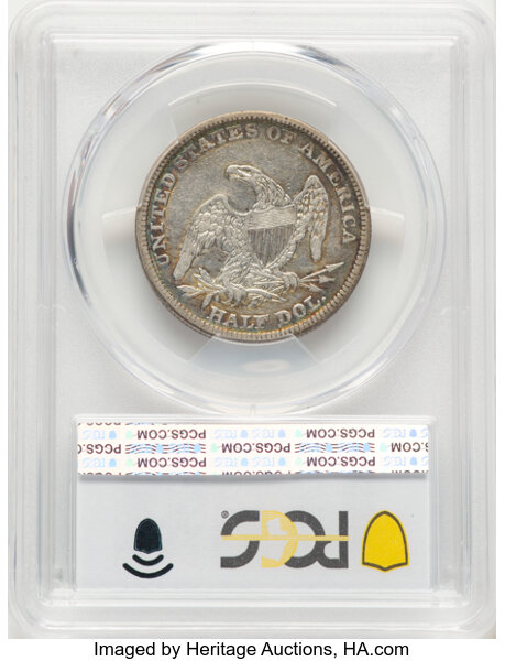 1839 50c Reeded Edge, Large Letters Reverse, GR-5 MS thumbnail 6