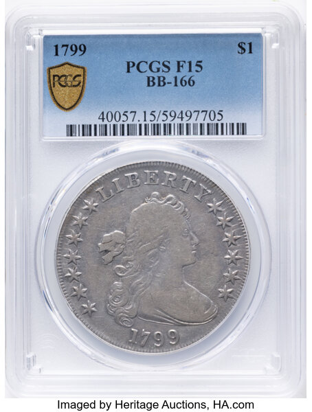 1799 $1  7x6 Stars, B-9, BB-166 MS thumbnail 12