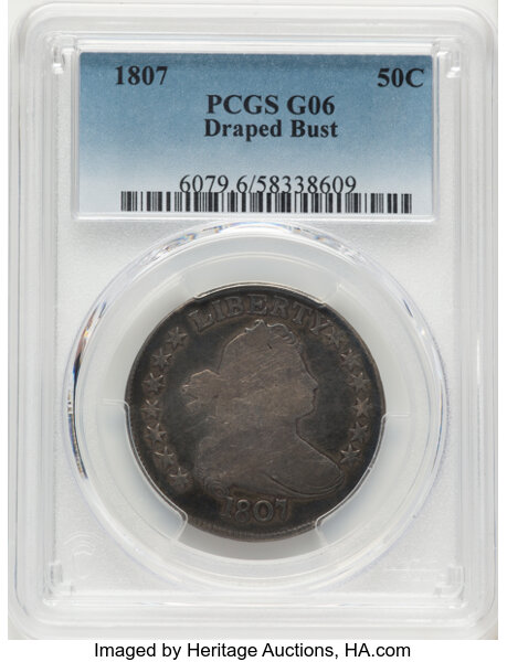 1807 50c Draped Bust, O-101 MS thumbnail 2