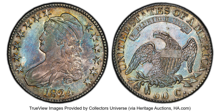1824 50c O-111 MS thumbnail 2
