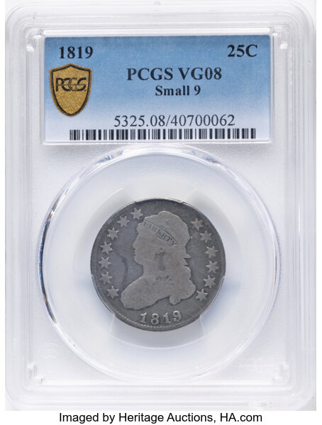 1819 25c Small 9, B-3 MS thumbnail 3