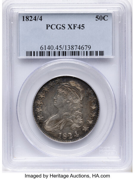 1824/4 50c Overdate, O-110 MS thumbnail 3