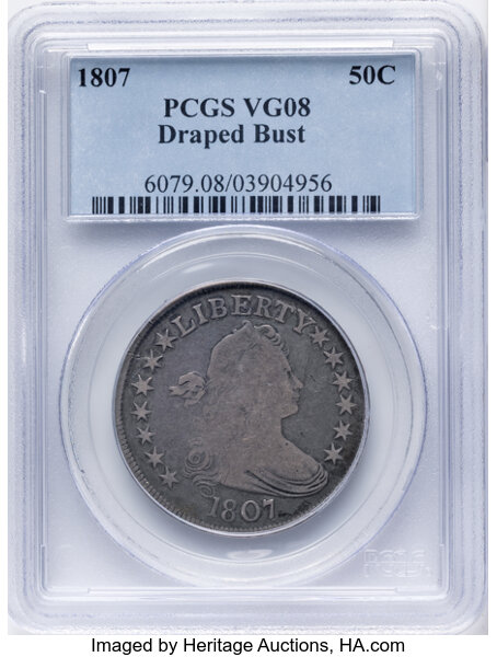 1807 50c Draped Bust, O-110a MS thumbnail 2