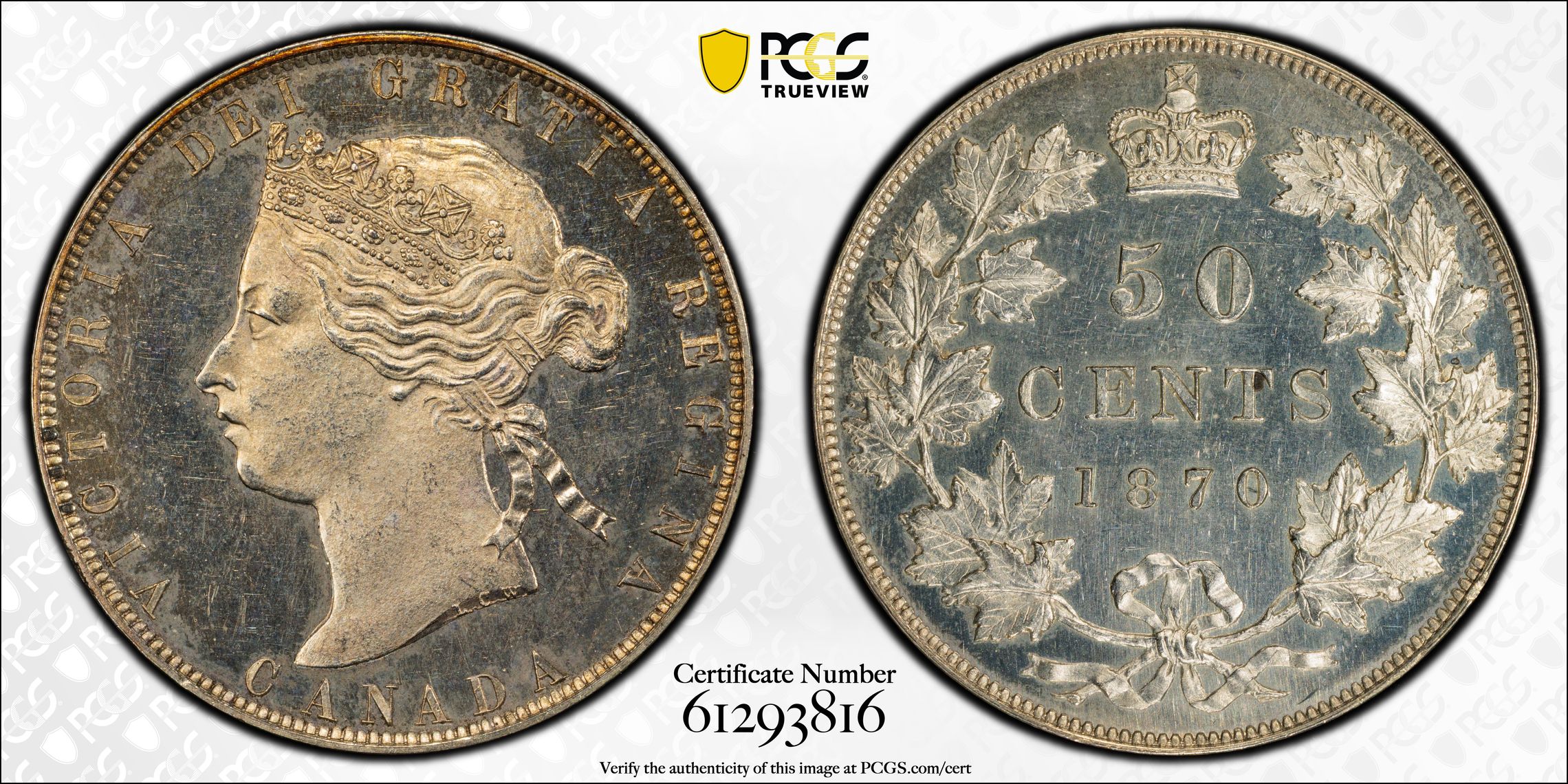 1870 50c LCW, Plain Edge SP thumbnail 2
