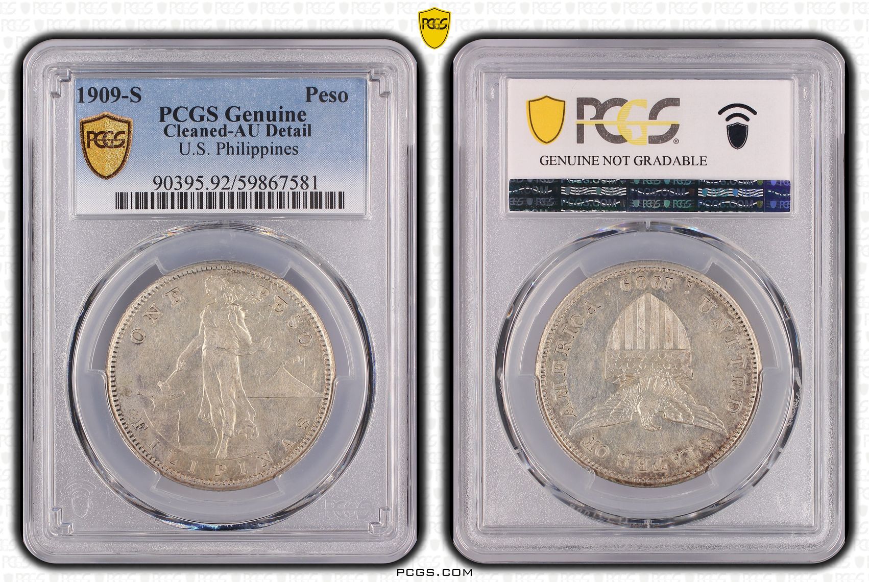 1909-S Peso U.S. Philippines MS thumbnail 20