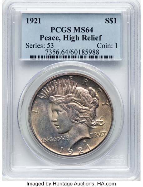 1921 $1  Peace, Satin Proof Reverse Die, VAM-1P MS thumbnail 16
