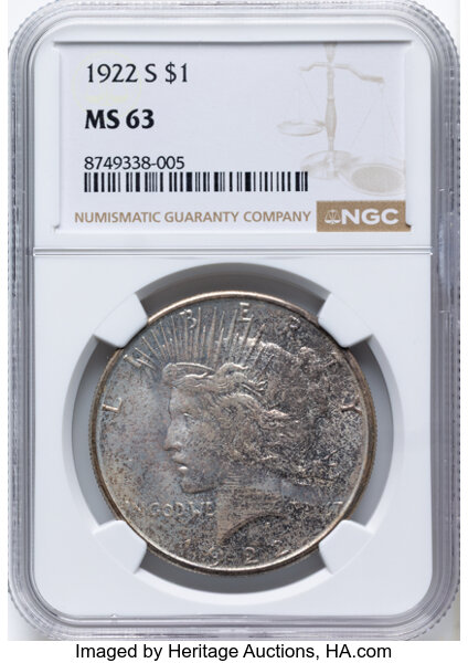 1922-S $1  Reverse Rim Cud, VAM-2X MS thumbnail 5