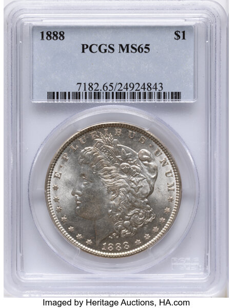 1888 $1  Doubled PLURIBUS, VAM-32 MS thumbnail 6