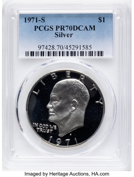Eisenhower (Ike) Dollar Set $1  1971-1978-S, 11 Coins PR DCAM thumbnail 3