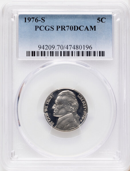 Jefferson Nickel 5c Memorial Reverse, 1938-2003 [Type] PR70 thumbnail 3