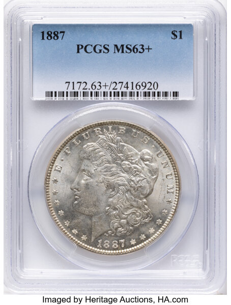 1887 $1 MS63 thumbnail 3