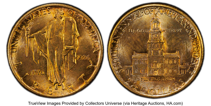 1926 $2 1/2 Sesquicentennial MS thumbnail 7