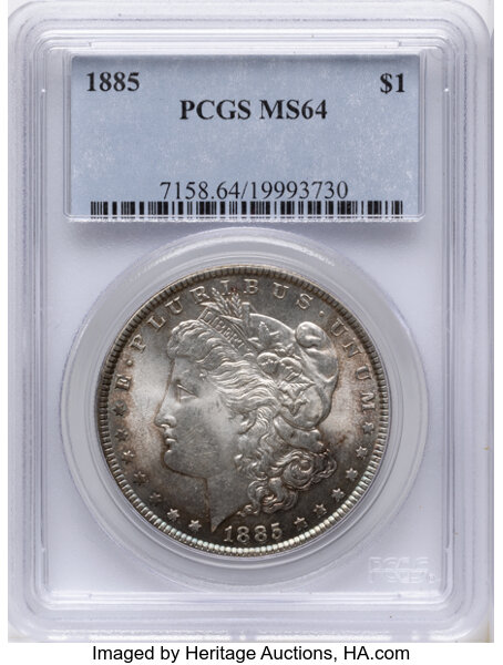 1885 $1  Clashed Dies, VAM-9A MS thumbnail 13
