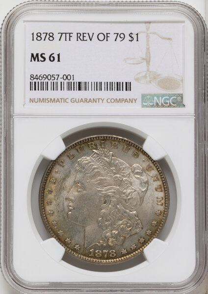 1878 7TF $1  Reverse of 1879, Short Leaf, VAM-203A MS thumbnail 10