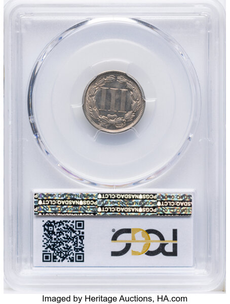 1867 3cN MS65 thumbnail 2