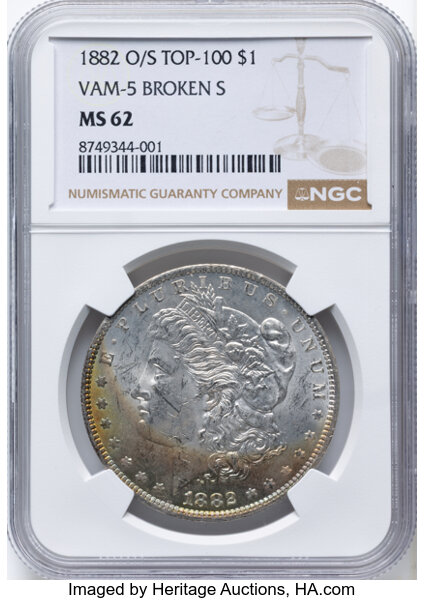 1882-O/S $1  O/S Broken, VAM-5 MS thumbnail 3