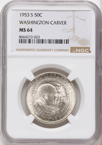 1953-S 50c Washington-Carver MS thumbnail 2