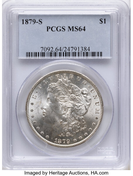 1879-S $1  Hair Ribbon Gouged, VAM-107A MS thumbnail 10