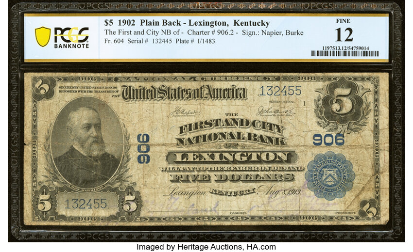 1902 $5  3rd Charter Period, 3rd Issue, Plain Back (Fr. 604) thumbnail 7
