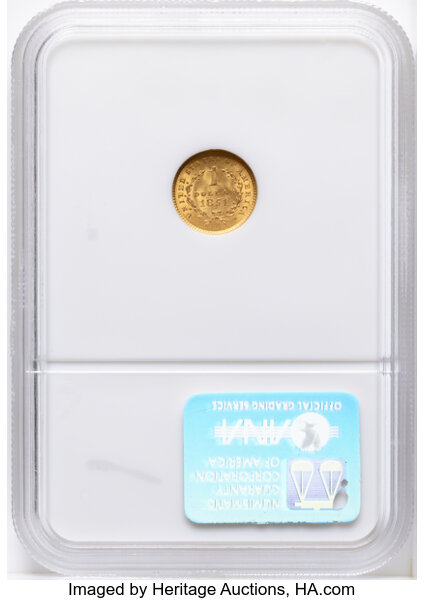 Liberty Gold Dollar G$1 Type 1, 1849-1854 [Type] MS64 thumbnail 2