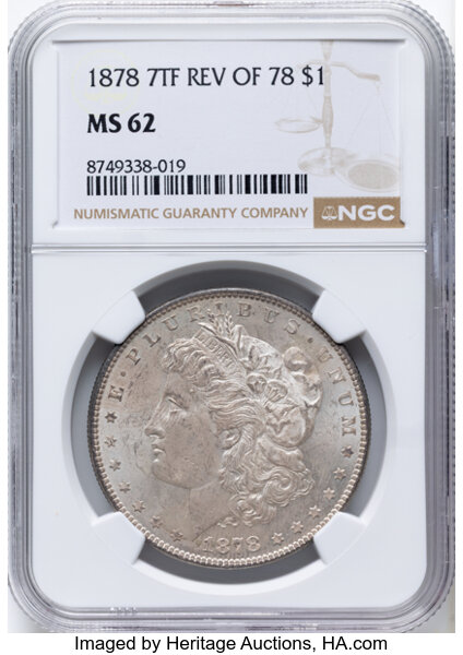 1878 7TF $1  Rev. 1878, Rev. Denticle Impressions, VAM-225A MS thumbnail 13