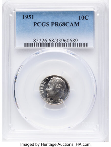Roosevelt Dime Set 10c 1950-1964, Silver, 15 Coins PR CAM thumbnail 19