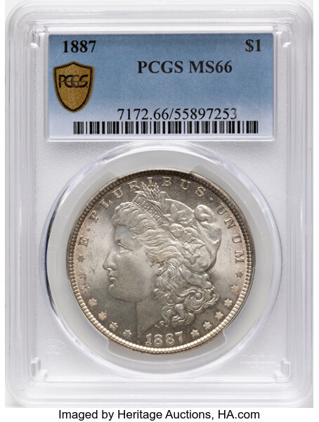 1887 $1 MS66 thumbnail 6