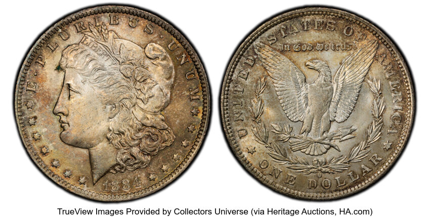1884-O $1  Die Break Right Stars, VAM-19B MS thumbnail 11