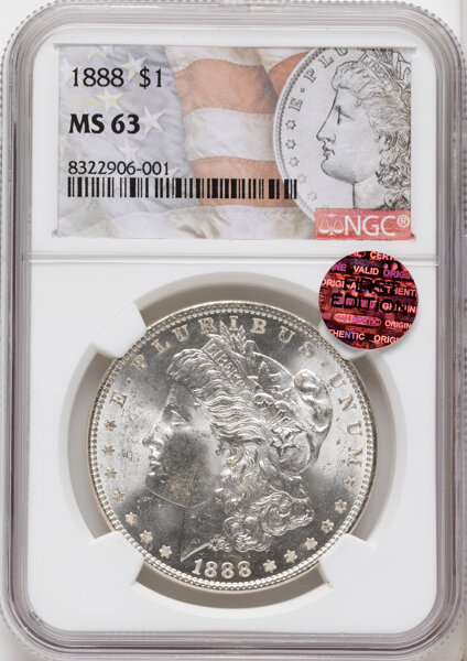 1888 $1  Doubled PLURIBUS, VAM-32 MS thumbnail 5