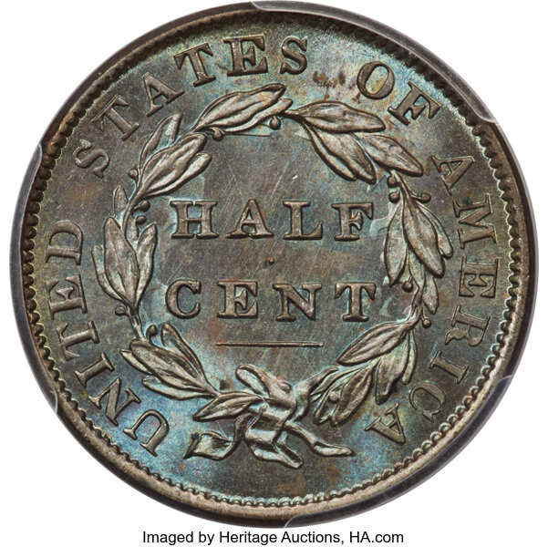 1833 1/2c C-1 MS BN VF20 BN CAC thumbnail 22