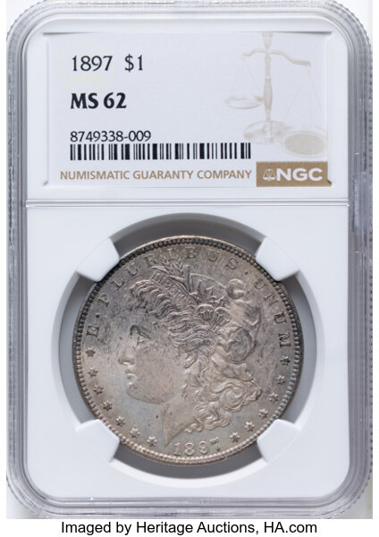 1897 $1  Doubled 1, Pitted Reverse, VAM-3A MS thumbnail 10