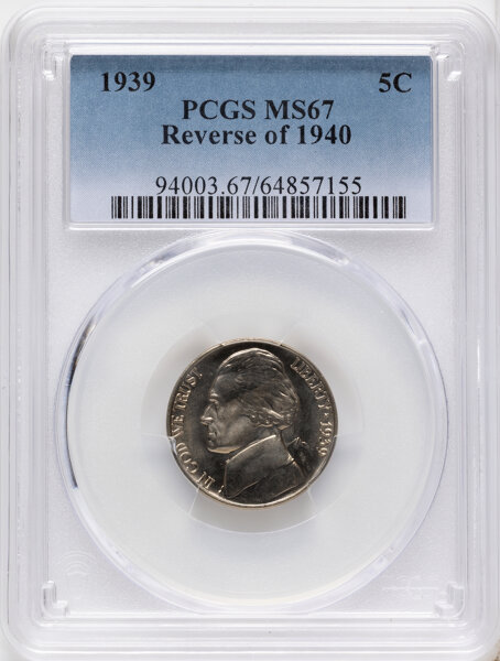 1939 5c Reverse of 1940, Doubled Die Obverse, FS-101 MS65 thumbnail 2