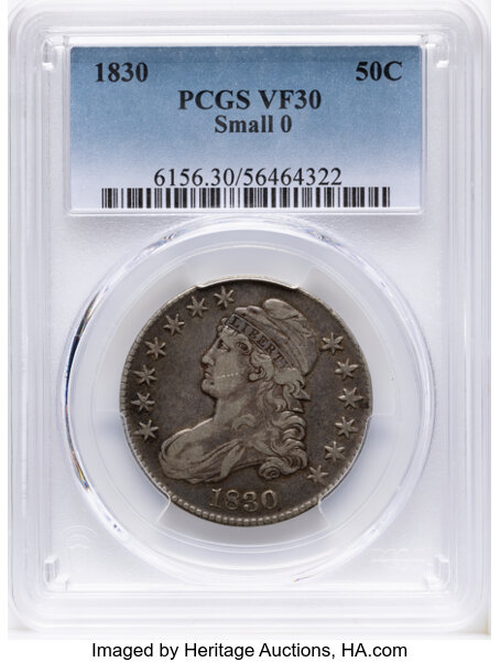1830 50c Small 0, O-108 MS thumbnail 3